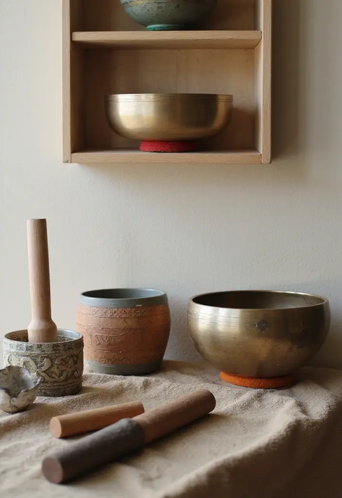 10 Creative DIY Meditation Room Ideas That Will Make You Say 'I Can Do That!' (Check Out #3!) - 9. Sound Sanctuary with DIY Instruments