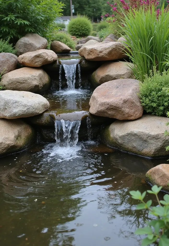 11 Gorgeous Gabion Water Feature Ideas That Will Bring Serenity to Your Garden! - 1. Cascading Gabion Waterfall