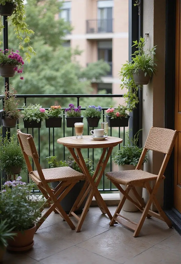 11 Outdoor Coffee Bar Ideas to Enjoy Your Brew in the Fresh Air! - 4. Serene Balcony Escape