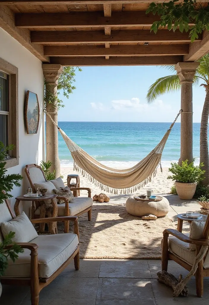 11 Outdoor Coffee Bar Ideas to Enjoy Your Brew in the Fresh Air! - 7. Beachy Coffee Retreat