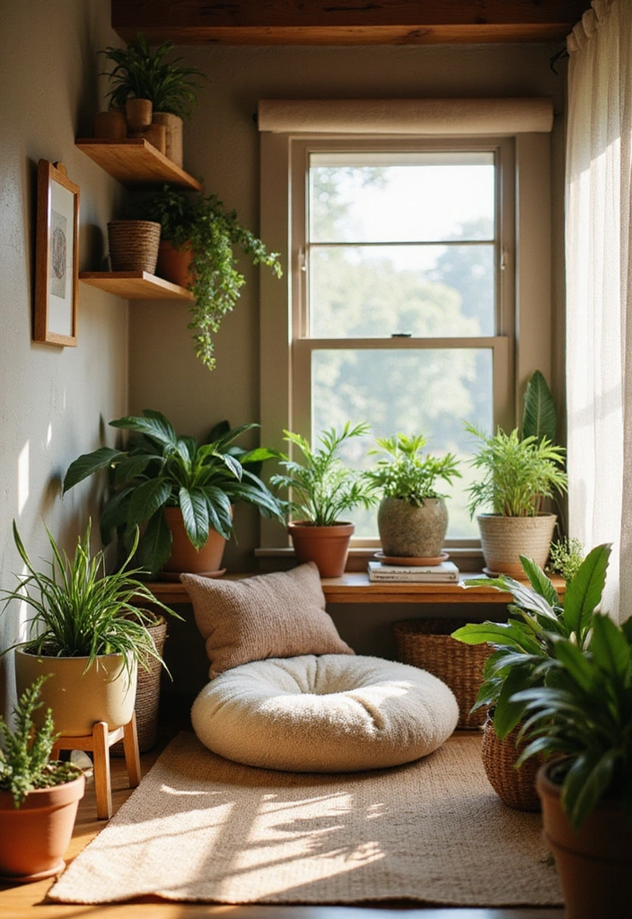 12 Mind-Blowing Meditation Room Ideas to Create Your Personal Zen Oasis (You Won't Believe #5!) - 1. Nature-Inspired Nook