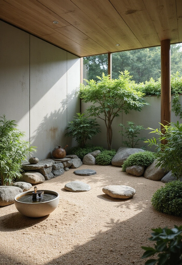 12 Mind-Blowing Meditation Room Ideas to Create Your Personal Zen Oasis (You Won't Believe #5!) - 7. Zen Garden Retreat