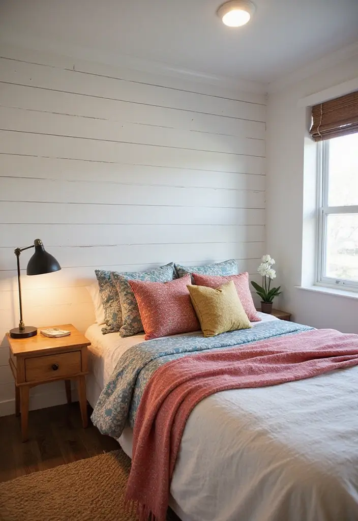 13 Cozy Wood Wall Paneling Ideas for a Dreamy Bedroom Retreat! - 1. Shiplap Serenity