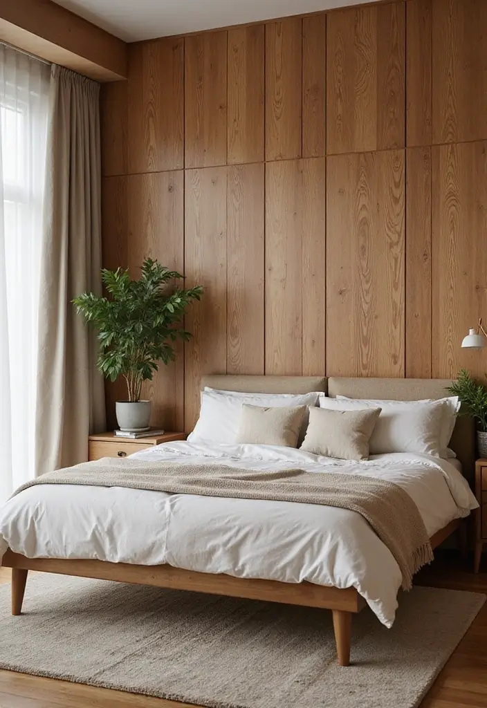 13 Cozy Wood Wall Paneling Ideas for a Dreamy Bedroom Retreat! - 11. Eco-Friendly Options