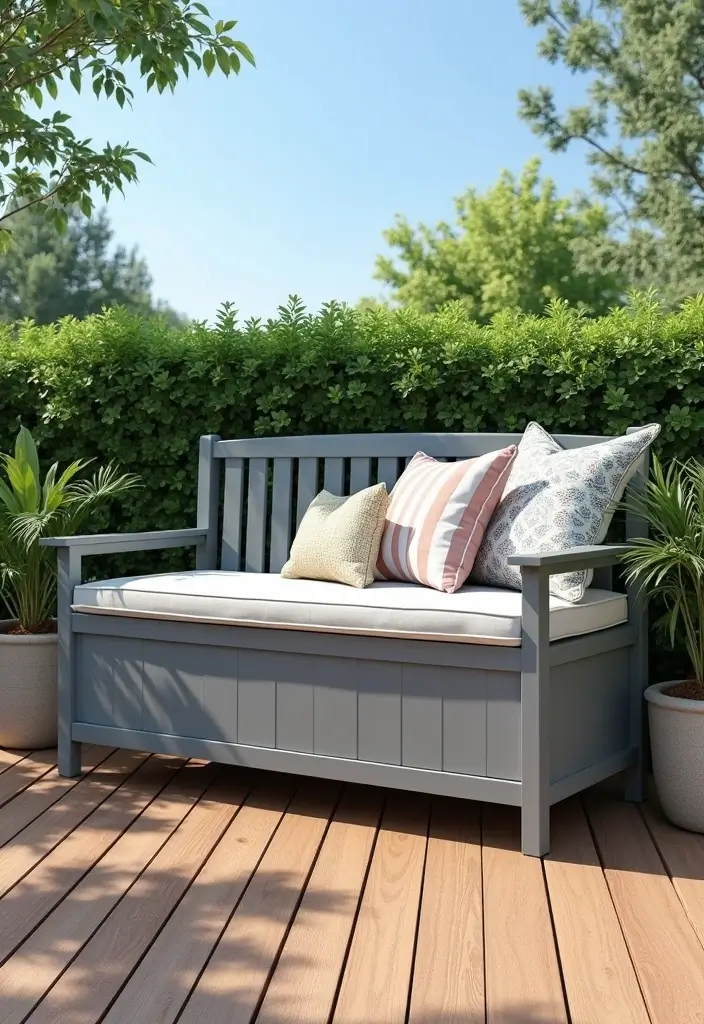 13 Deck Storage Hacks for a Stunning Outdoor Look (Wait Until You See #5!) - 1. Stylish Storage Benches