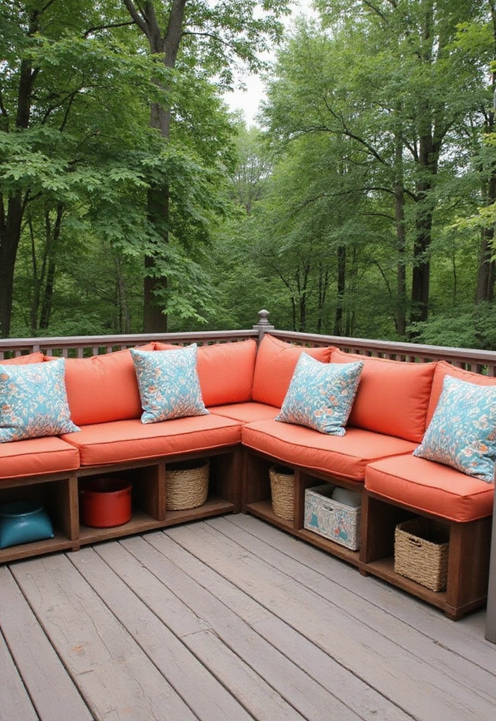 13 Deck Storage Hacks for a Stunning Outdoor Look (Wait Until You See #5!) - 11. Cozy Cushions with Storage
