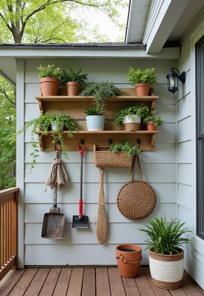 13 Deck Storage Hacks for a Stunning Outdoor Look (Wait Until You See #5!) - 2. Wall-Mounted Storage