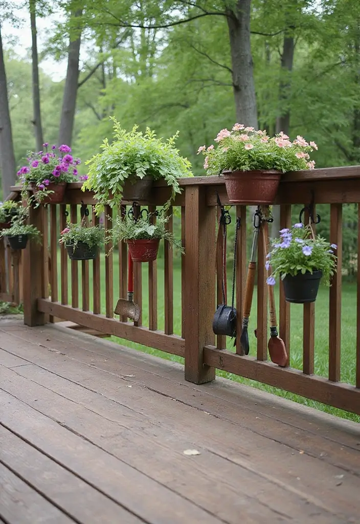 13 Deck Storage Hacks for a Stunning Outdoor Look (Wait Until You See #5!) - 8. Smart Use of Railings