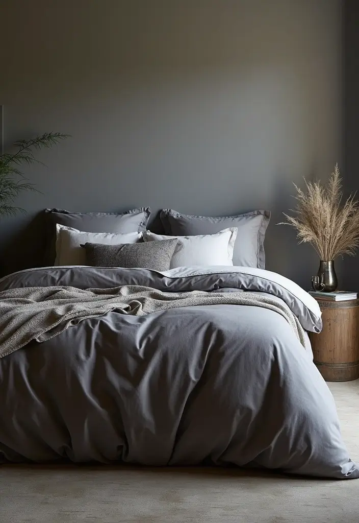 13 Luxurious Grey Bedroom Textiles That'll Make You Feel Like Royalty! - 12. Luxe Bedding from Egyptian Cotton