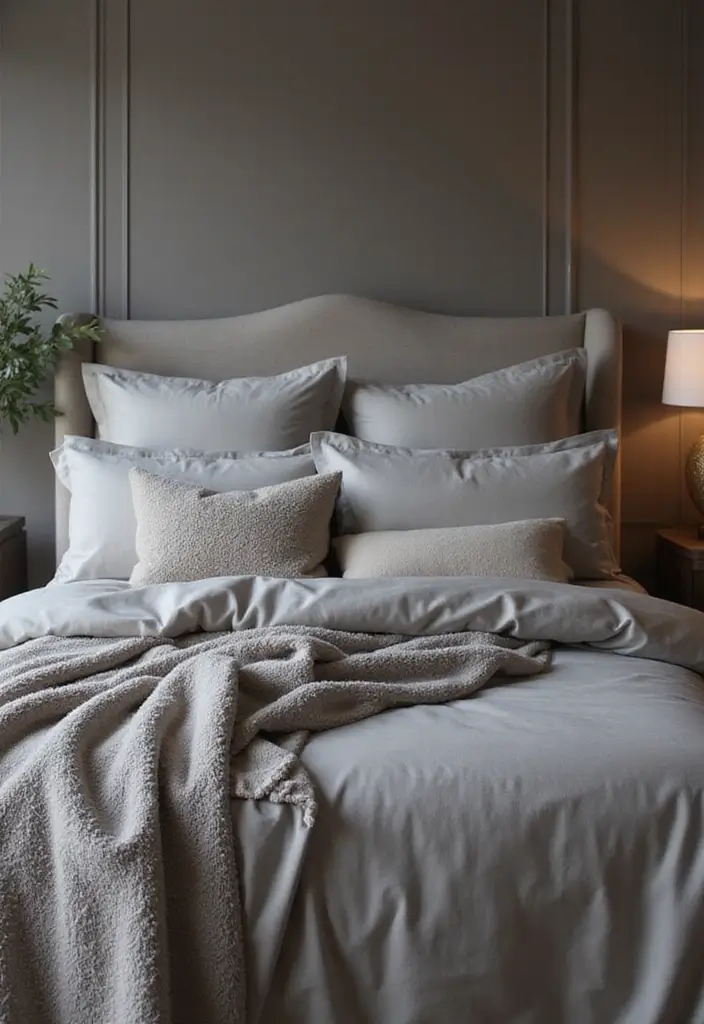 13 Luxurious Grey Bedroom Textiles That'll Make You Feel Like Royalty! - 7. Silk Bed Linens