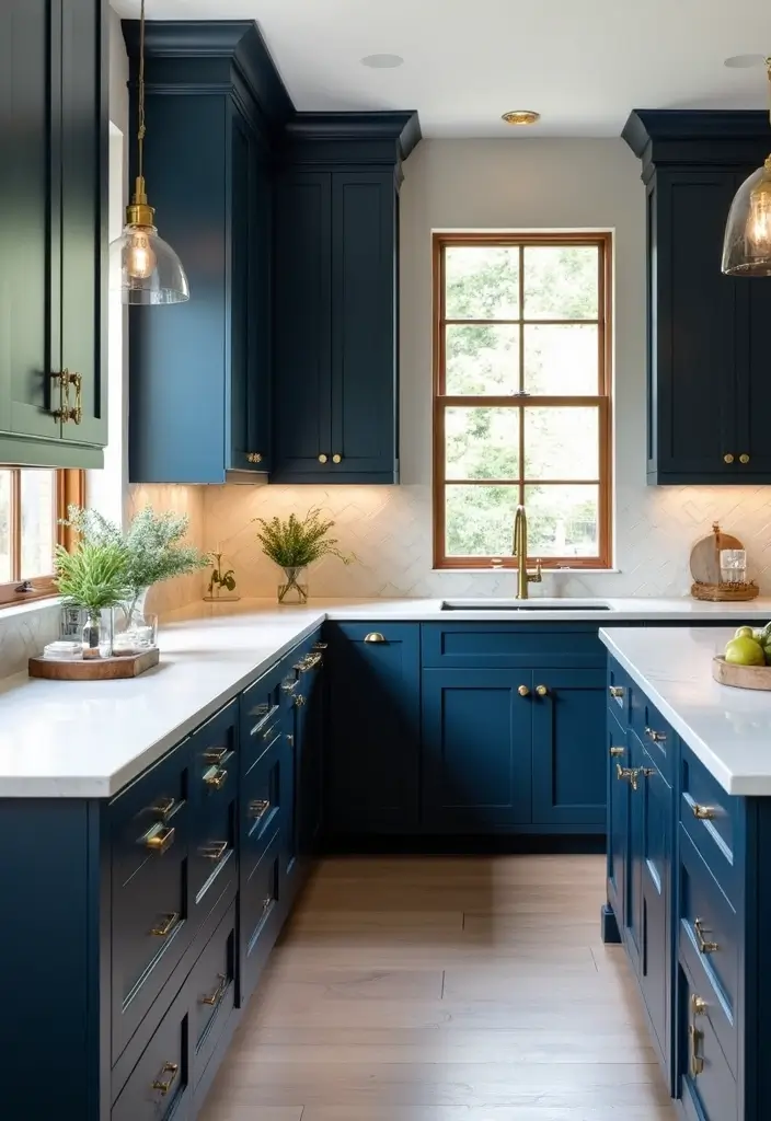 13 Modern Kitchen Cabinet Colors That Are Taking Over (Get Ready to Be Inspired!) - 1. Navy Blue: Timeless Elegance