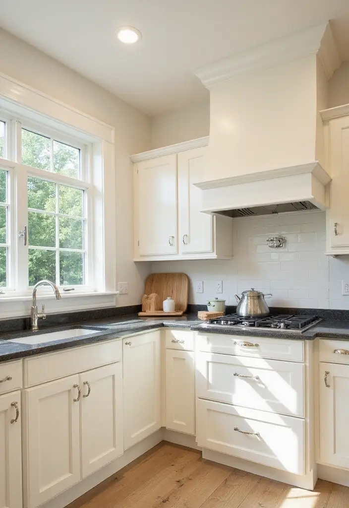 13 Modern Kitchen Cabinet Colors That Are Taking Over (Get Ready to Be Inspired!) - 6. Creamy White: Classic Meets Modern
