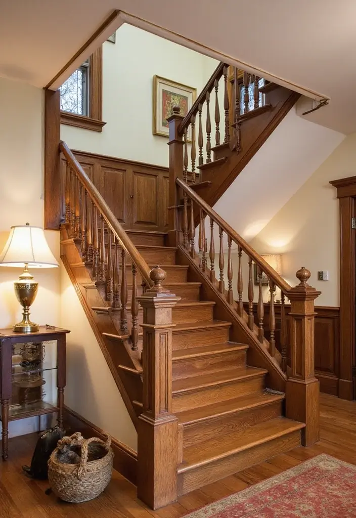13 Vintage Staircase Styles That Bring Timeless Charm to Your Home (#5 Is Stunning!) - 10. Timeless Colonial Style