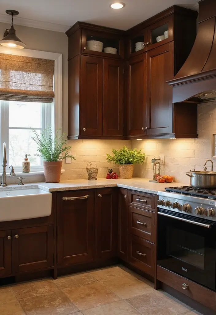 14 Classic Kitchen Cabinet Colors That Will Never Go Out of Style! - 10. Rich Chocolate Brown