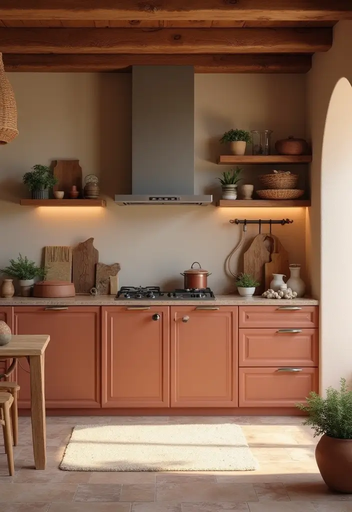 14 Classic Kitchen Cabinet Colors That Will Never Go Out of Style! - 11. Muted Terracotta