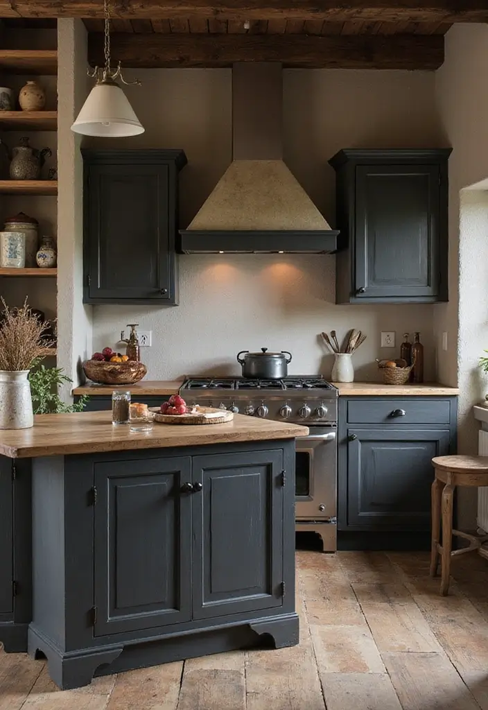 14 Classic Kitchen Cabinet Colors That Will Never Go Out of Style! - 14. Rustic Charcoal