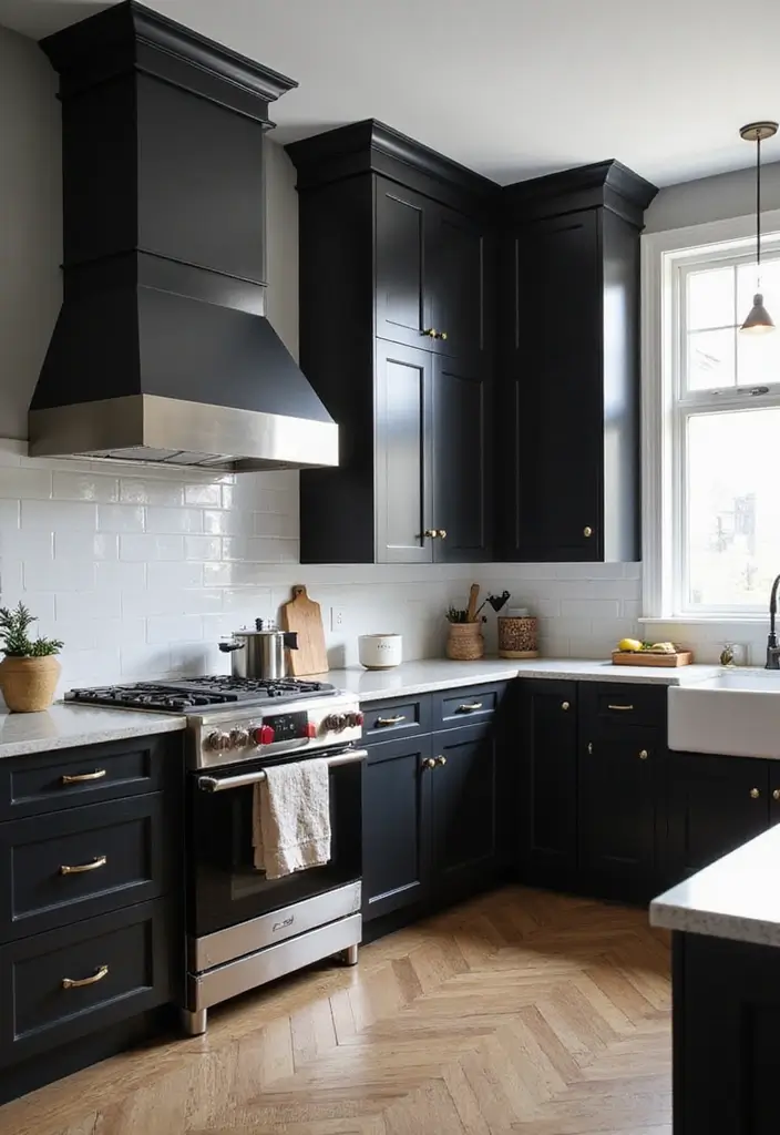 14 Classic Kitchen Cabinet Colors That Will Never Go Out of Style! - 5. Classic Black