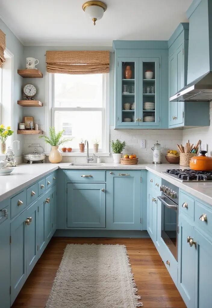 14 Classic Kitchen Cabinet Colors That Will Never Go Out of Style! - 9. Powder Blue