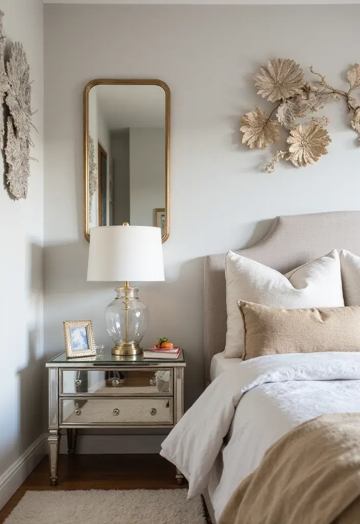 14 Cozy Spring Bedroom Decor Tips That Will Make Your Space Feel Like a Retreat! - 11. Incorporate Mirrored Accents
