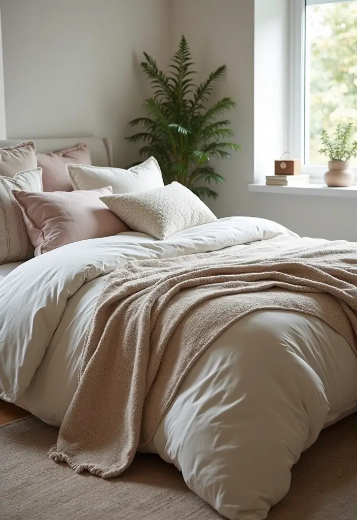 14 Cozy Spring Bedroom Decor Tips That Will Make Your Space Feel Like a Retreat! - 2. Layer Textiles for Extra Comfort