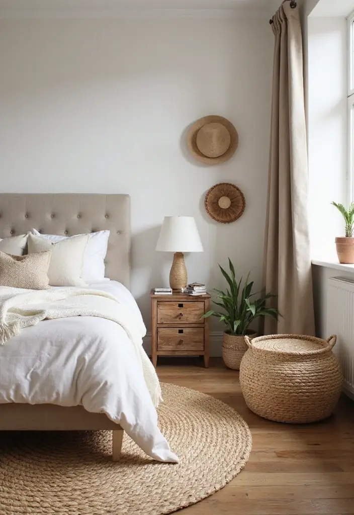 14 Cozy Spring Bedroom Decor Tips That Will Make Your Space Feel Like a Retreat! - 7. Incorporate Woven Textures