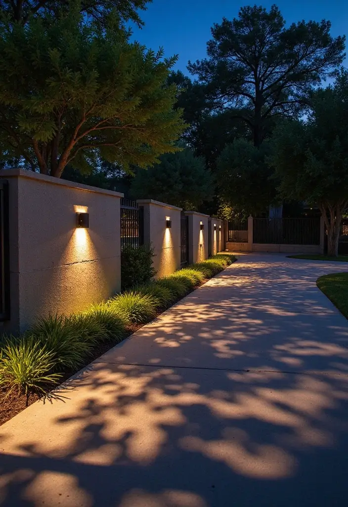 14 Magical Driveway Lighting Designs That Will Brighten Your Path! - 12. Artistic Wall Lights