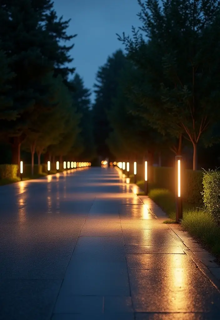 14 Magical Driveway Lighting Designs That Will Brighten Your Path! - 5. Driveway Bollards