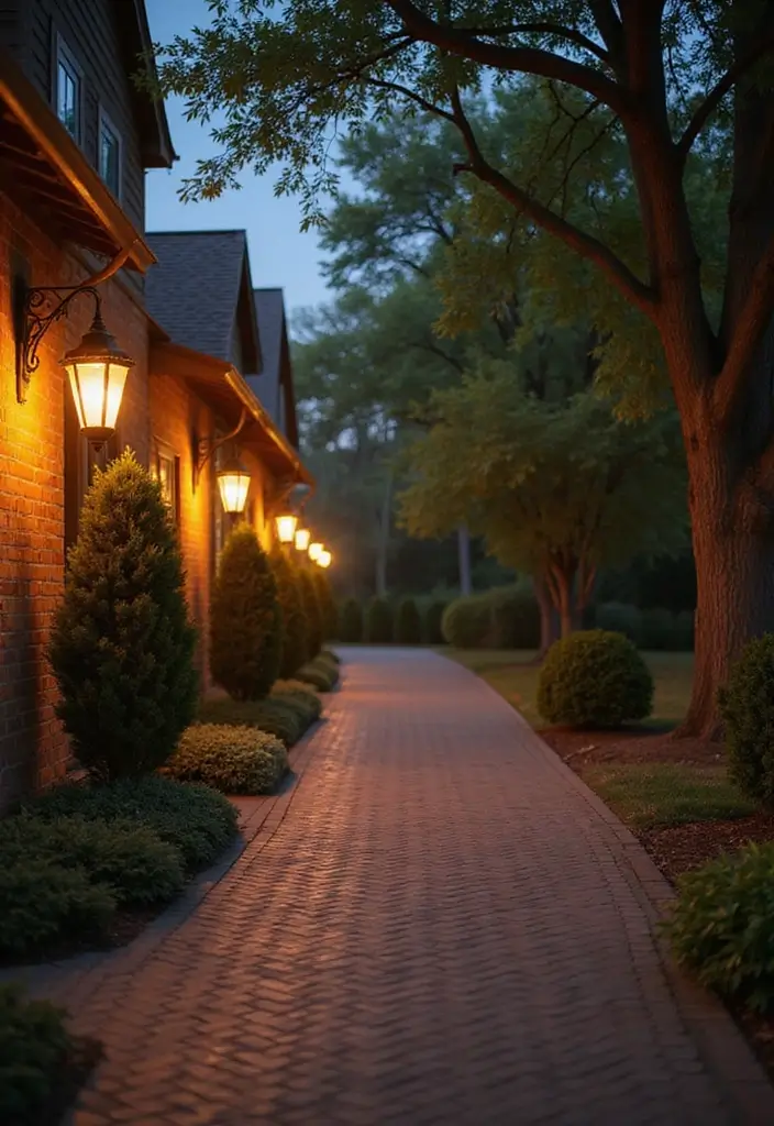 14 Magical Driveway Lighting Designs That Will Brighten Your Path! - 8. Vintage Style Fixtures