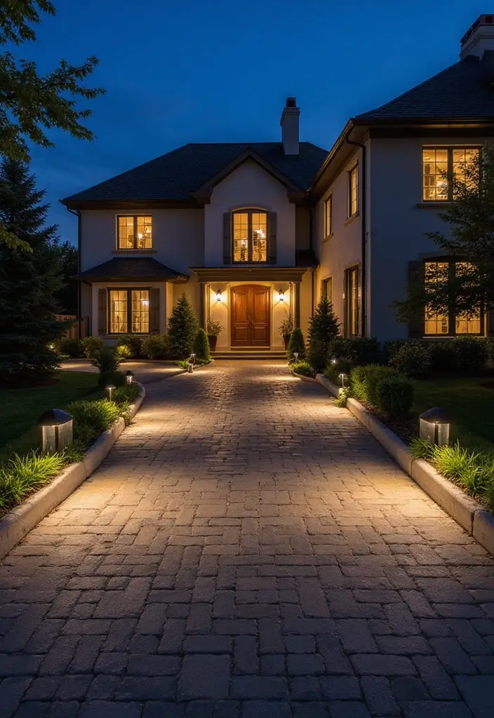 14 Magical Driveway Lighting Designs That Will Brighten Your Path! - 9. Smart Lighting Solutions