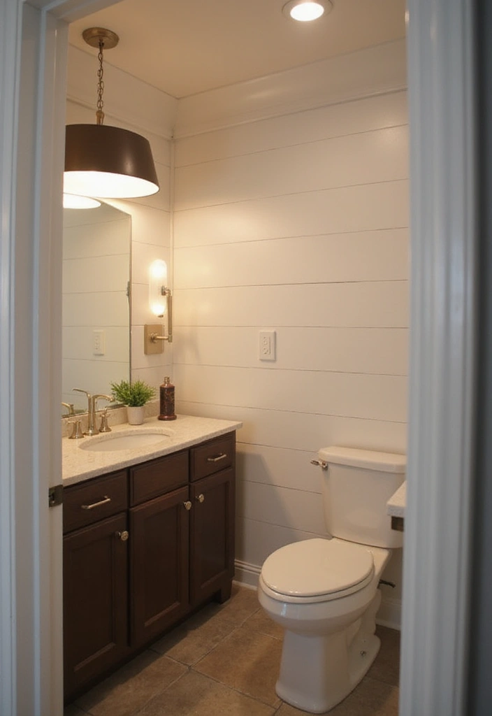 14 Modern Powder Room Designs That Redefine Chic (Get Inspired by #8!) - 14. Custom Lighting