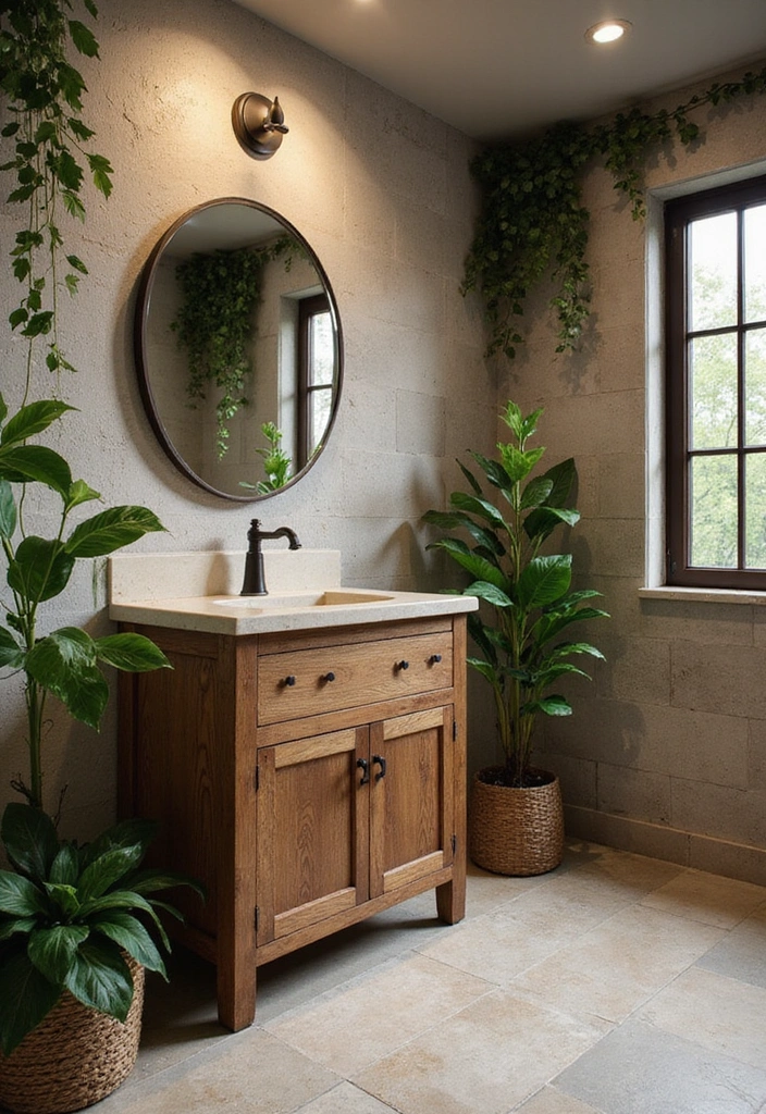 14 Modern Powder Room Designs That Redefine Chic (Get Inspired by #8!) - 4. Natural Elements