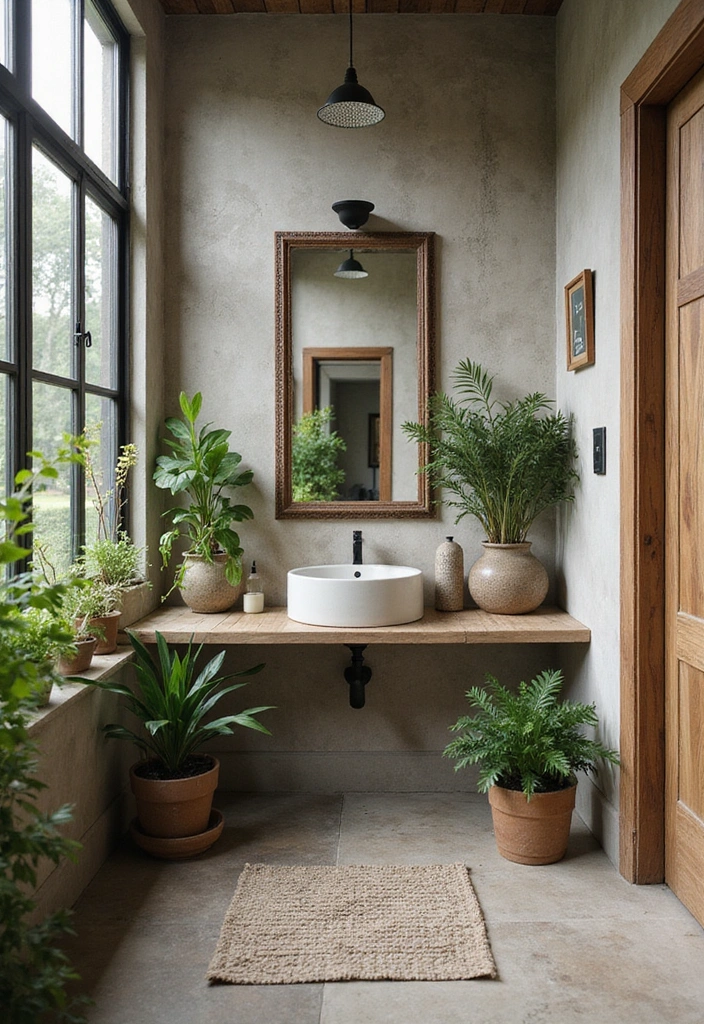 14 Modern Powder Room Designs That Redefine Chic (Get Inspired by #8!) - 8. Eco-Friendly Designs