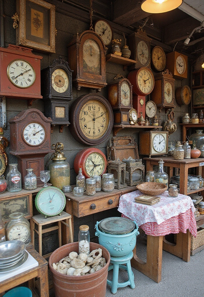 14 Rustic Vintage Decor Ideas That'll Bring Cozy Charm to Your Home! - 3. Vintage Finds at Local Flea Markets