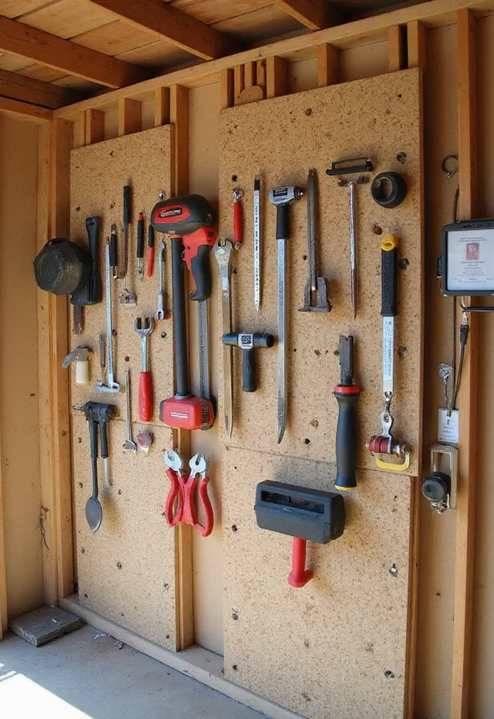 14 Shed Organization Ideas That Will Make Your Neighbors Jealous! - 1. Vertical Tool Storage