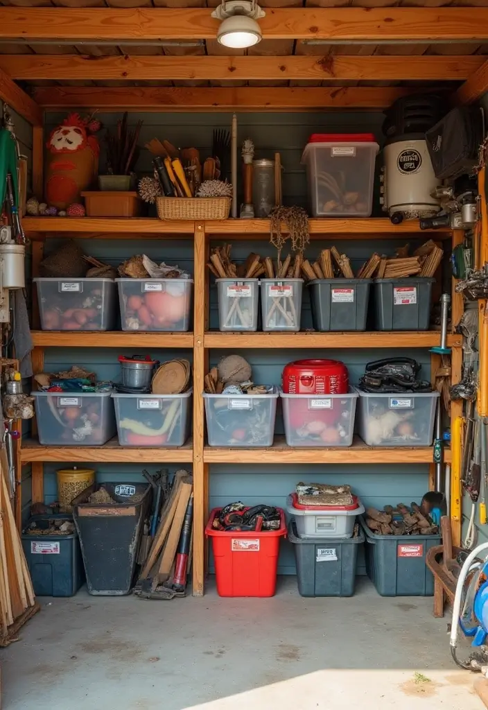 14 Shed Organization Ideas That Will Make Your Neighbors Jealous! - 7. Seasonal Storage Solutions