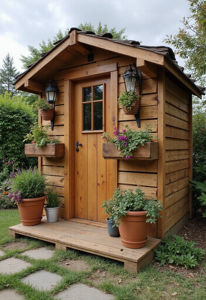 14 Shed Organization Ideas That Will Make Your Neighbors Jealous! - 8. Pallet Storage Solutions