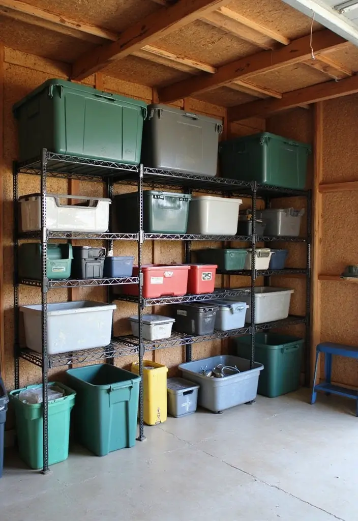 14 Shed Organization Ideas That Will Make Your Neighbors Jealous! - 9. Overhead Storage Racks