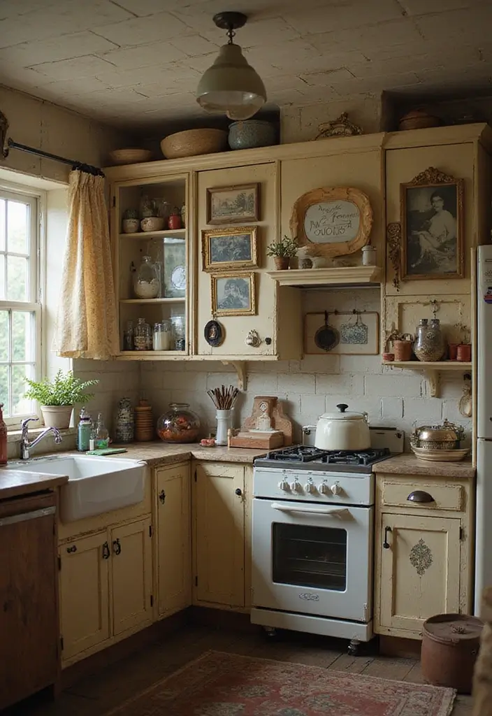 14 Vintage Kitchen Decor Ideas That Will Make You Fall in Love with Cooking Again! - 14. Personal Touches with Vintage Finds