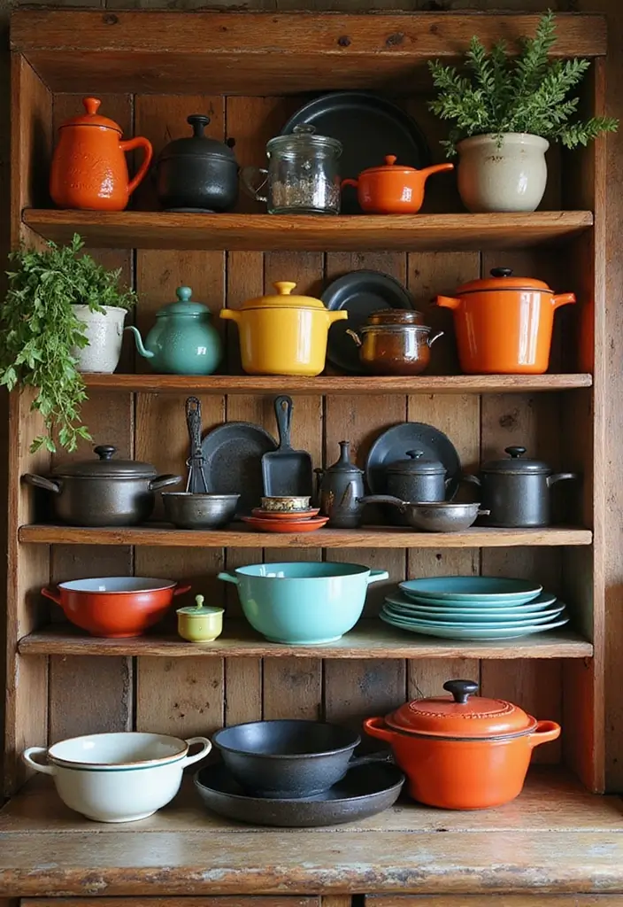 14 Vintage Kitchen Decor Ideas That Will Make You Fall in Love with Cooking Again! - 2. Vintage Cookware Collection