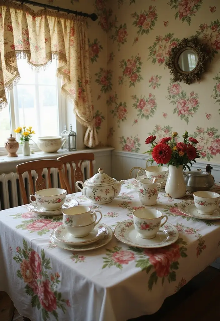 14 Vintage Kitchen Decor Ideas That Will Make You Fall in Love with Cooking Again! - 3. Classic Floral Patterns