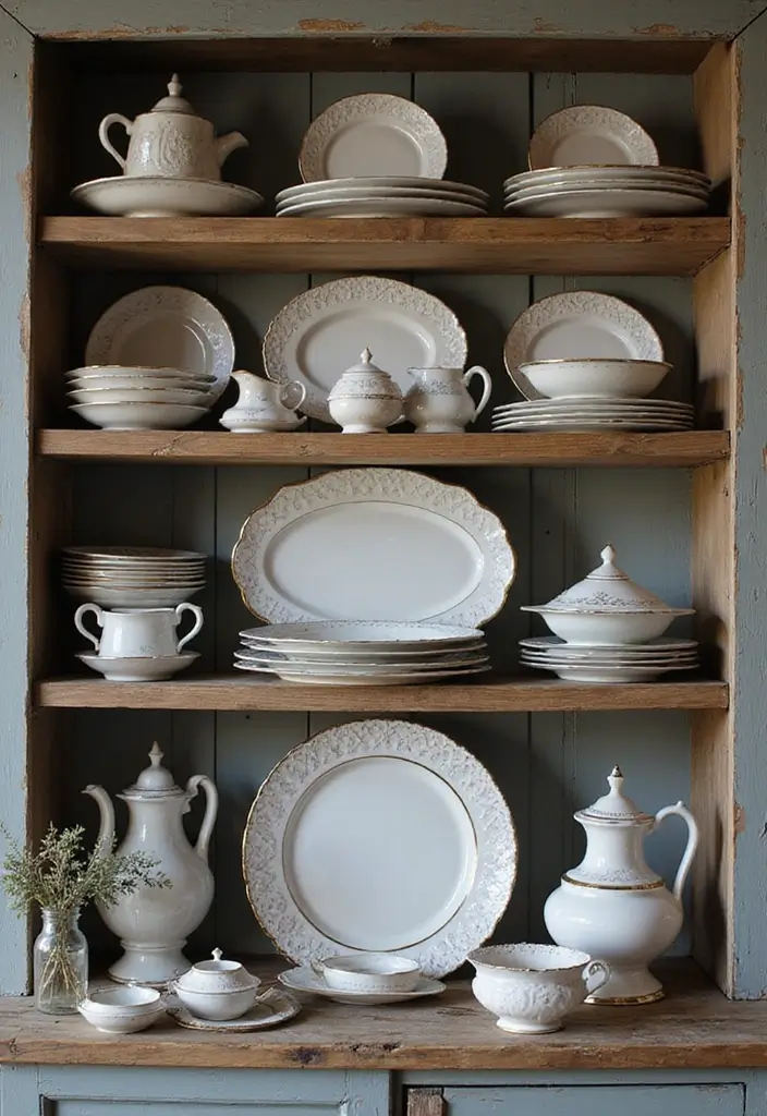 14 Vintage Kitchen Decor Ideas That Will Make You Fall in Love with Cooking Again! - 6. Antique Tableware