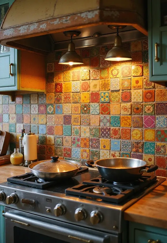 14 Vintage Kitchen Decor Ideas That Will Make You Fall in Love with Cooking Again! - 9. Retro Backsplashes