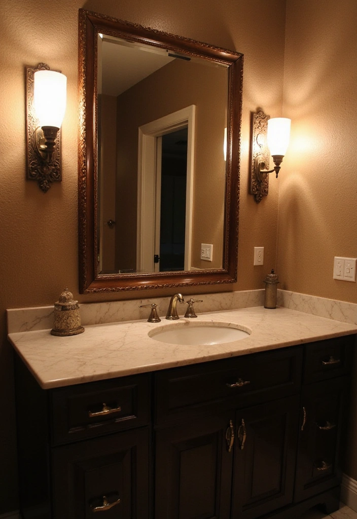 15 Ambient Lighting Ideas That Will Transform Your Powder Room Into a Spa-Like Retreat! - 1. Soft Wall Sconces