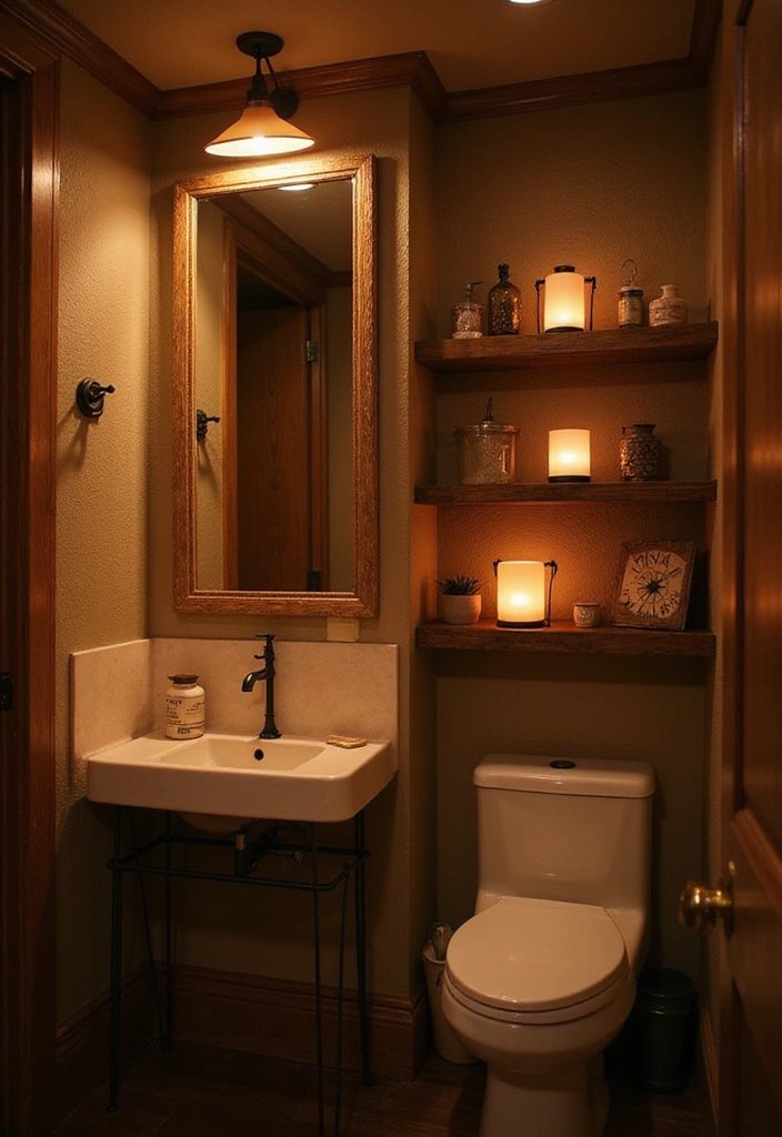 15 Ambient Lighting Ideas That Will Transform Your Powder Room Into a Spa-Like Retreat! - 10. Soft Lanterns