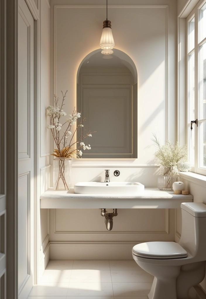15 Ambient Lighting Ideas That Will Transform Your Powder Room Into a Spa-Like Retreat! - 11. Frosted Glass Fixtures