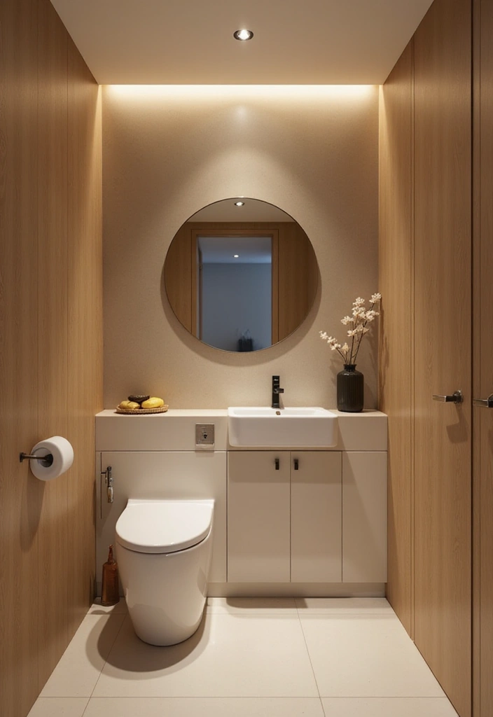 15 Ambient Lighting Ideas That Will Transform Your Powder Room Into a Spa-Like Retreat! - 5. Recessed Lighting