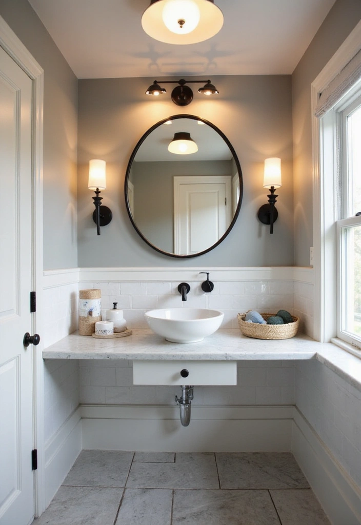15 Ambient Lighting Ideas That Will Transform Your Powder Room Into a Spa-Like Retreat! - 8. Multi-Functional Lighting