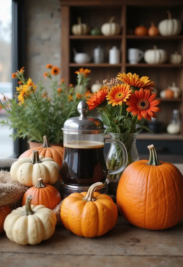 15 Coffee Bar Decor Ideas That Will Spark Joy Every Morning (Check Out #8!) - 13. Seasonal Decor Touches