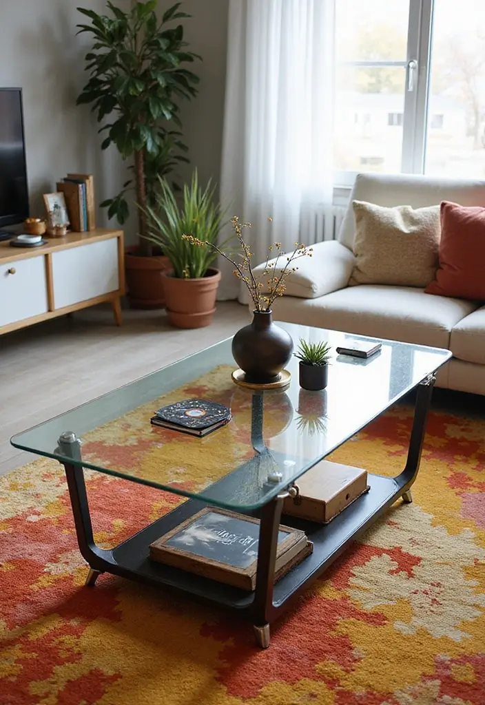 15 DIY Coffee Table Ideas That Are So Easy, You’ll Want to Make Them All This Weekend! - 2. Glamorous Glass Top Table