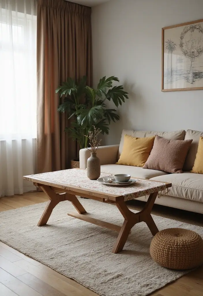 15 DIY Coffee Table Ideas That Are So Easy, You’ll Want to Make Them All This Weekend! - 9. Folding Table for Versatility